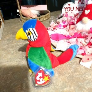 TY RETIRED JABBER THE PARROT BEANIE BABIE